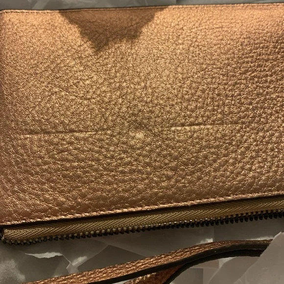 Aimee kestenberg rose gold wristlet wallet indentations see pic - Picture 5 of 9